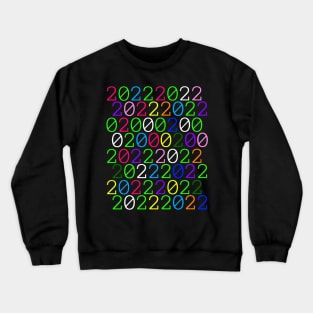 2022 binary code in color Crewneck Sweatshirt